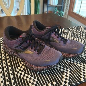 Brooks Ghost 14. Woman’s size 8.5. Purple cheetah print